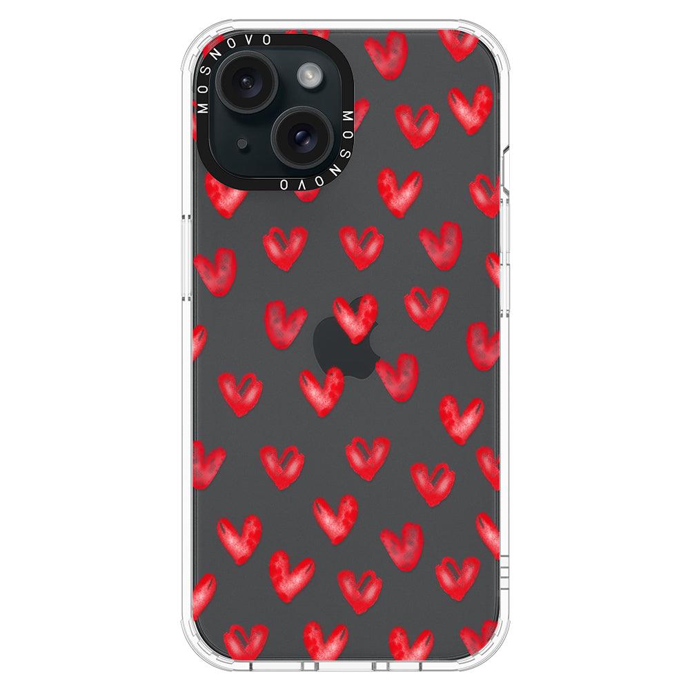 Cute Little Hearts Phone Case - iPhone 15 Plus Case - MOSNOVO