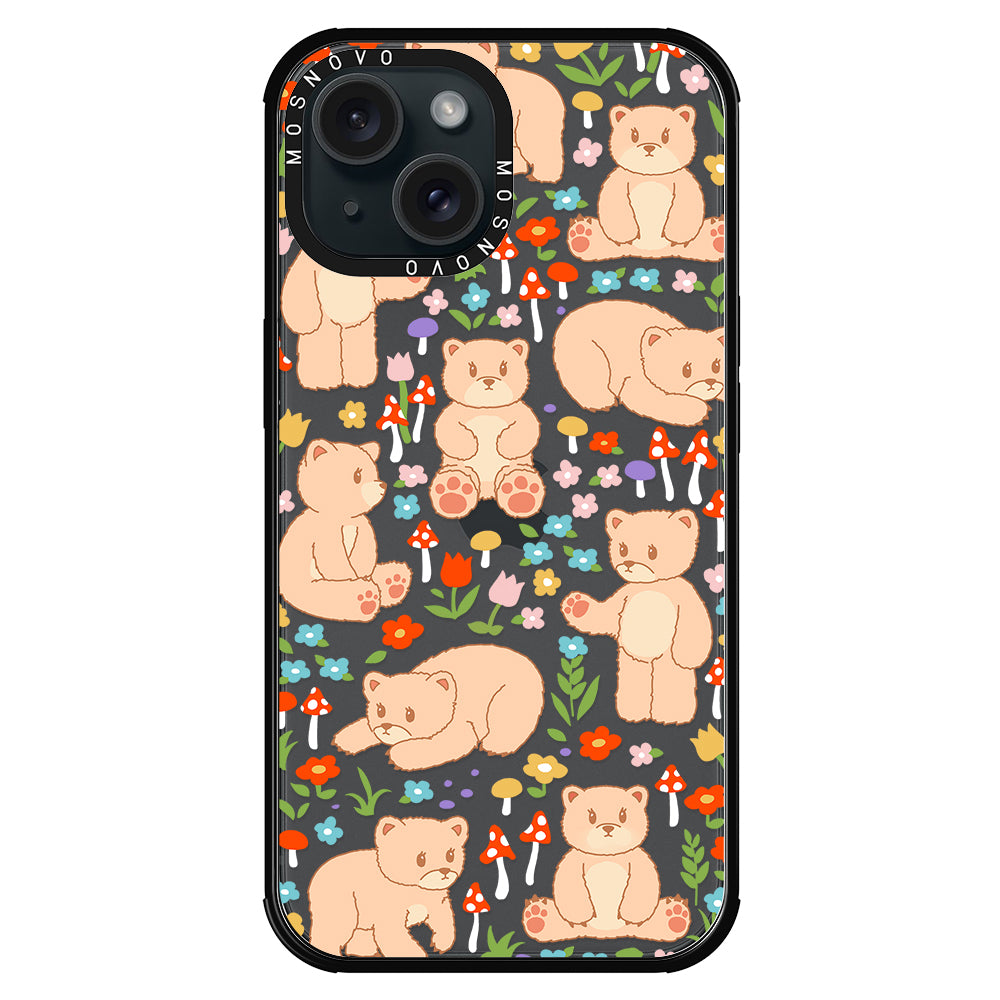 Cute Bear Phone Case - iPhone 15 Plus Case - MOSNOVO