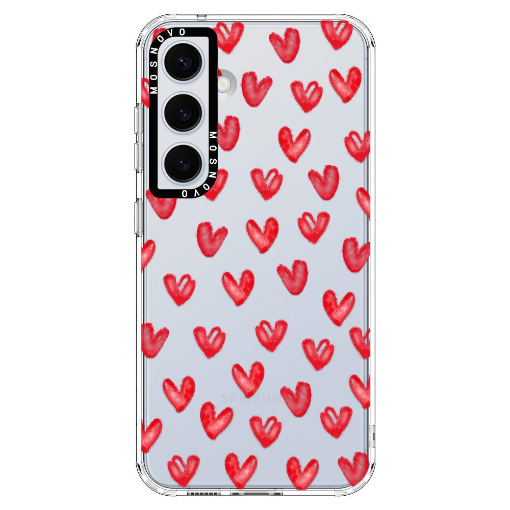 Cute Little Heart Phone Case - Samsung Galaxy S24 Plus Case - MOSNOVO