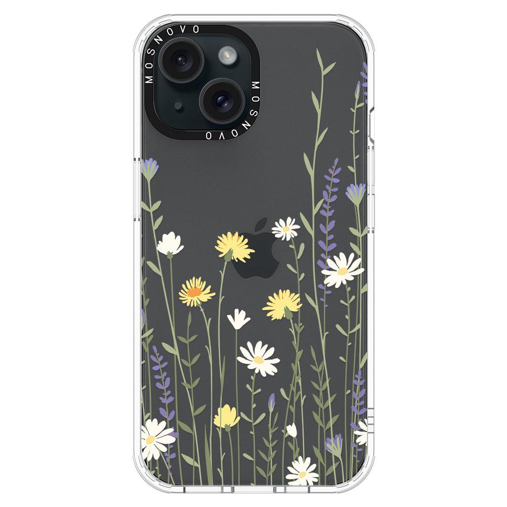 Wild Meadow Floral Phone Case - iPhone 15 Plus Case - MOSNOVO