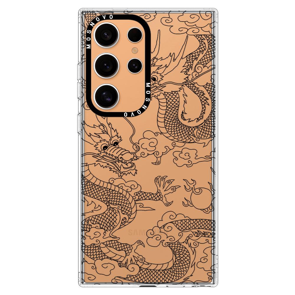 Black Dragon Phone Case - Samsung Galaxy S24 Ultra Case - MOSNOVO