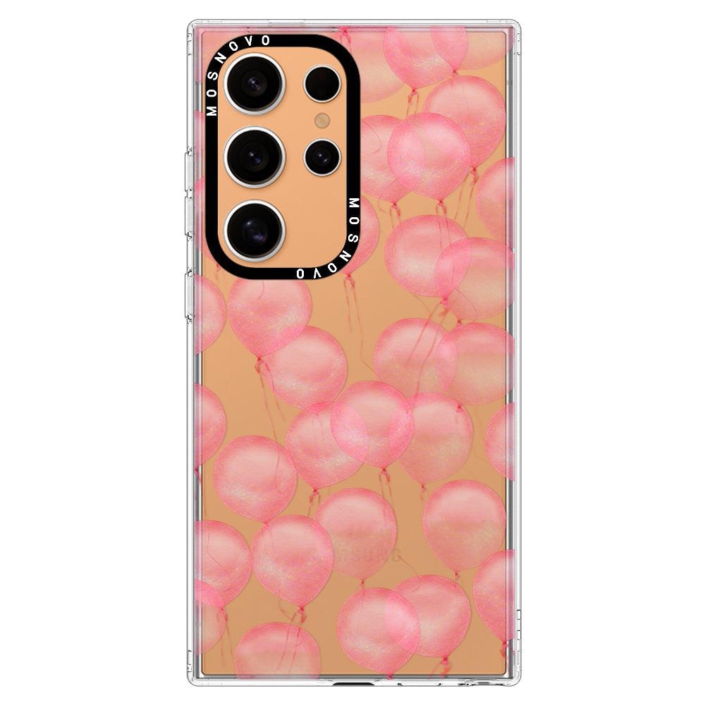 Pink Ballons Phone Case - Samsung Galaxy S24 Ultra Case - MOSNOVO