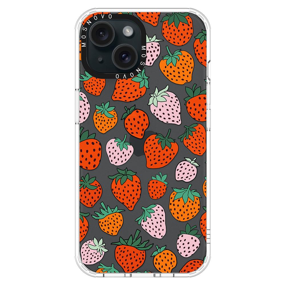 Cute Strawberry Phone Case - iPhone 15 Case - MOSNOVO