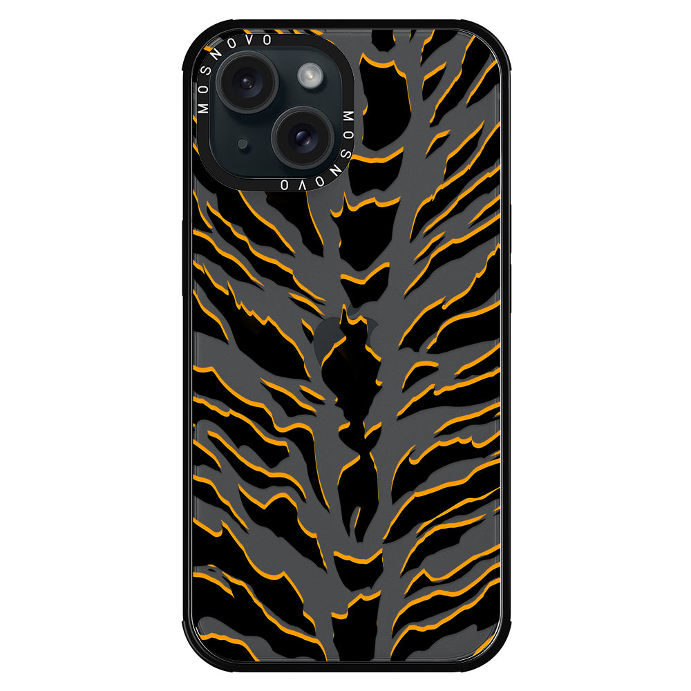 Tiger Print Phone Case - iPhone 15 Plus Case - MOSNOVO