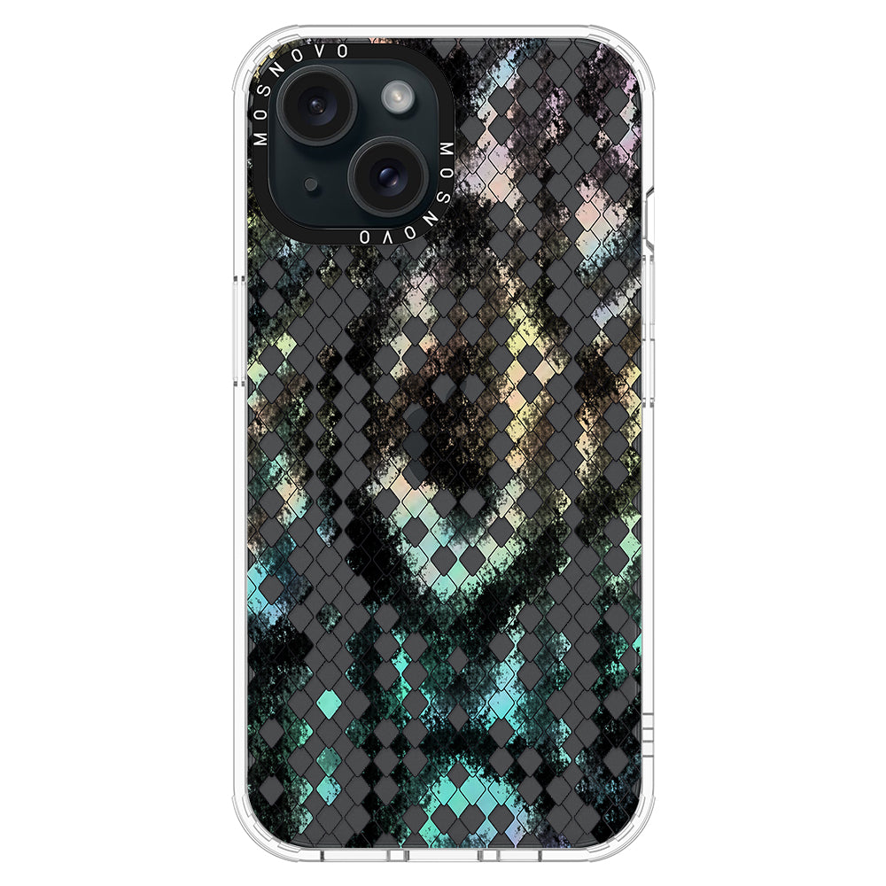 Rainbow Snake Print Phone Case - iPhone 15 Plus Case - MOSNOVO