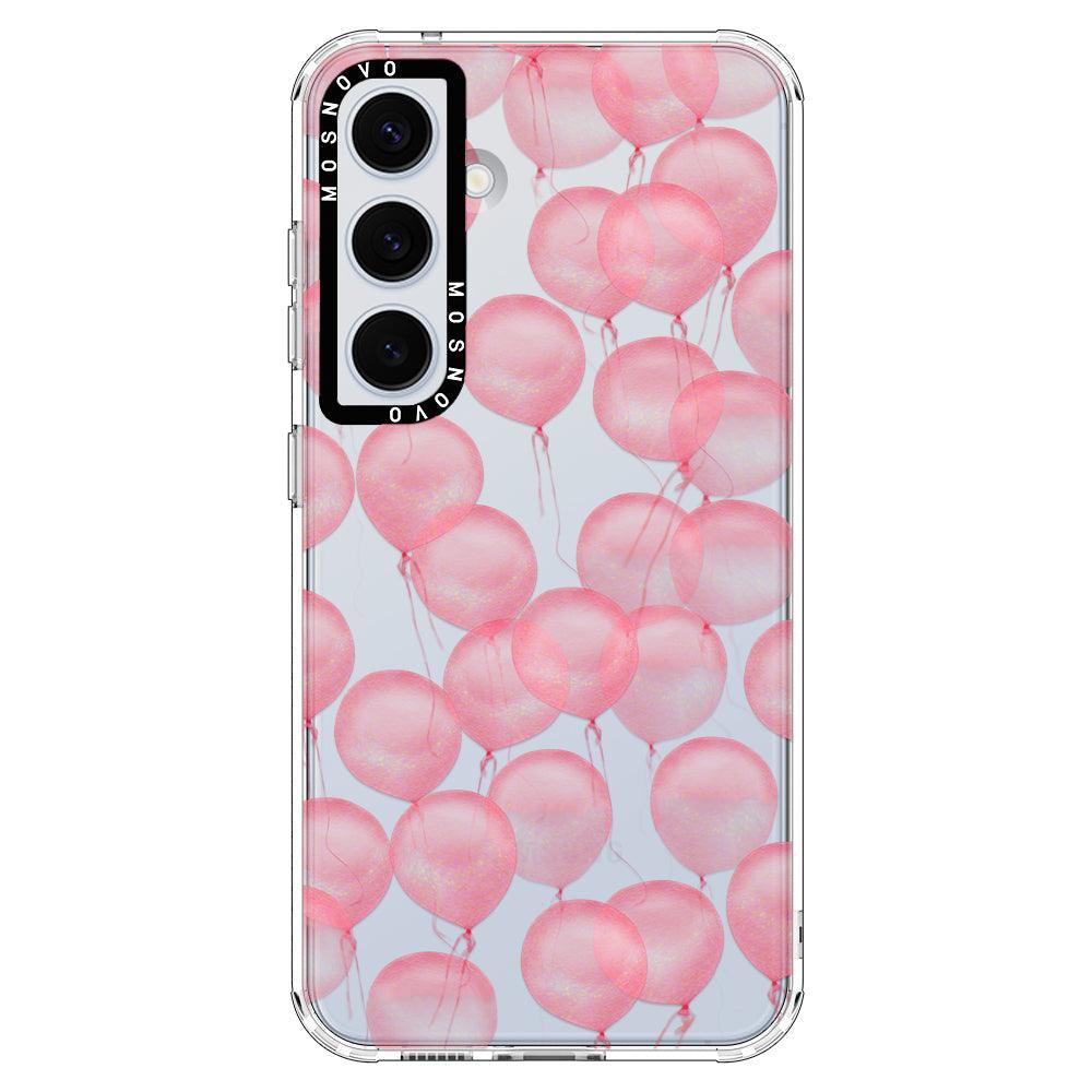 Pink Ballons Phone Case - Samsung Galaxy S24 Plus Case - MOSNOVO