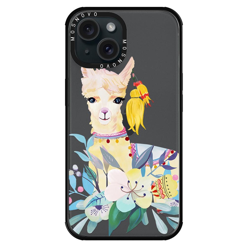 Boho Llama Phone Case - iPhone 15 Plus Case - MOSNOVO