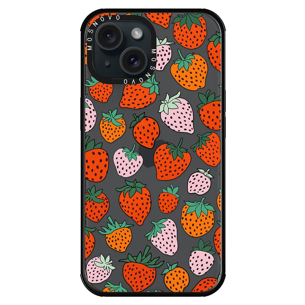 Cute Strawberry Phone Case - iPhone 15 Plus Case - MOSNOVO