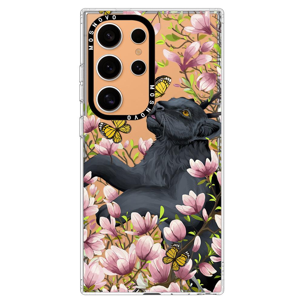 Black Panther Garden Phone Case - Samsung Galaxy S24 Ultra Case - MOSNOVO