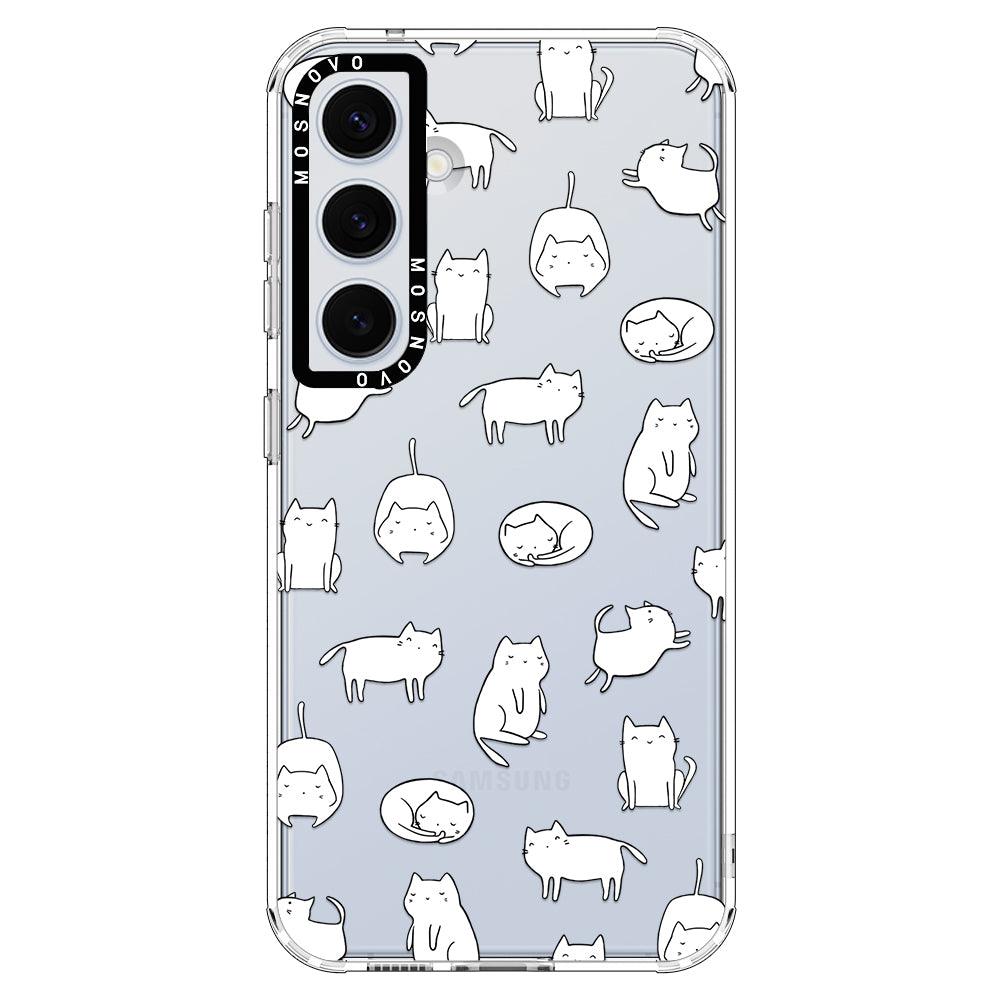 Kawaii Cat Phone Case - Samsung Galaxy S24 Case - MOSNOVO