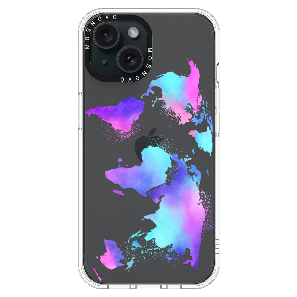 Psychedelic World Map Phone Case - iPhone 15 Case - MOSNOVO