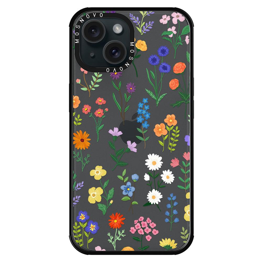 Botanical Floral Phone Case - iPhone 15 Plus Case - MOSNOVO