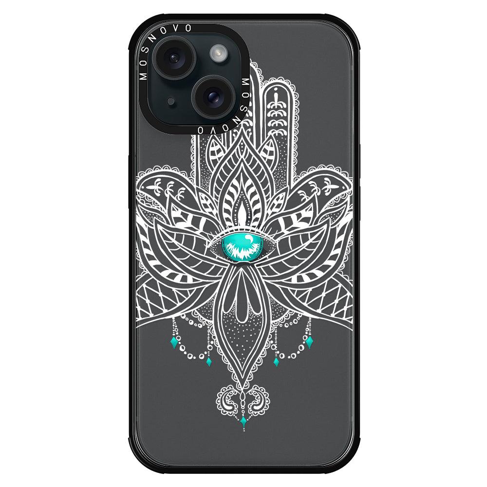 Hamsa Hand Phone Case - iPhone 15 Plus Case - MOSNOVO