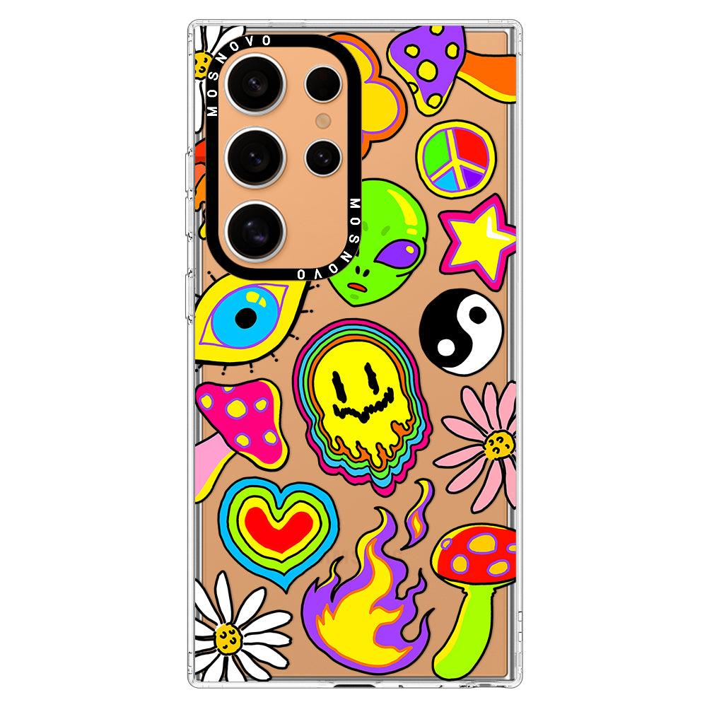 Hippie Sticker Phone Case - Samsung Galaxy S24 Ultra Case - MOSNOVO