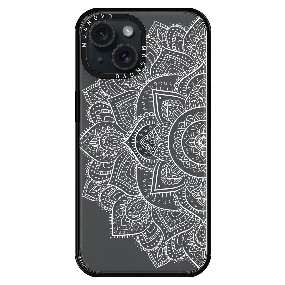 Half Mandala Phone Case - iPhone 15 Case - MOSNOVO