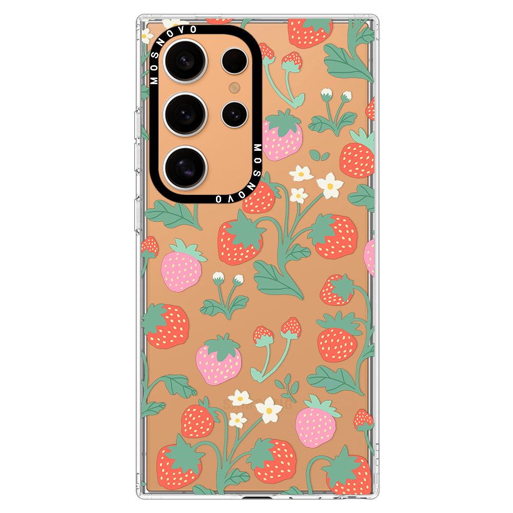 Strawberry Garden Phone Case - Samsung Galaxy S24 Ultra Case - MOSNOVO