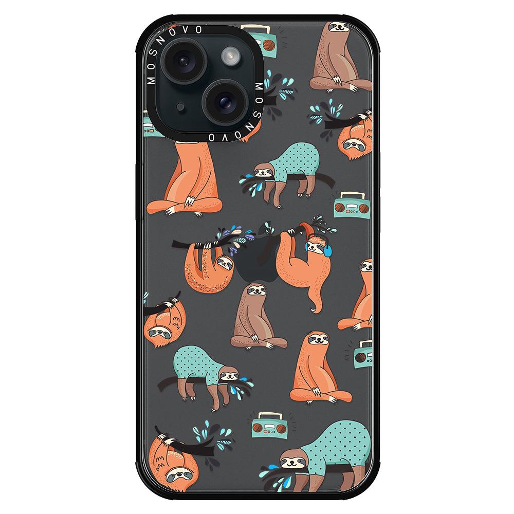 Musical Sloth Phone Case - iPhone 15 Case - MOSNOVO