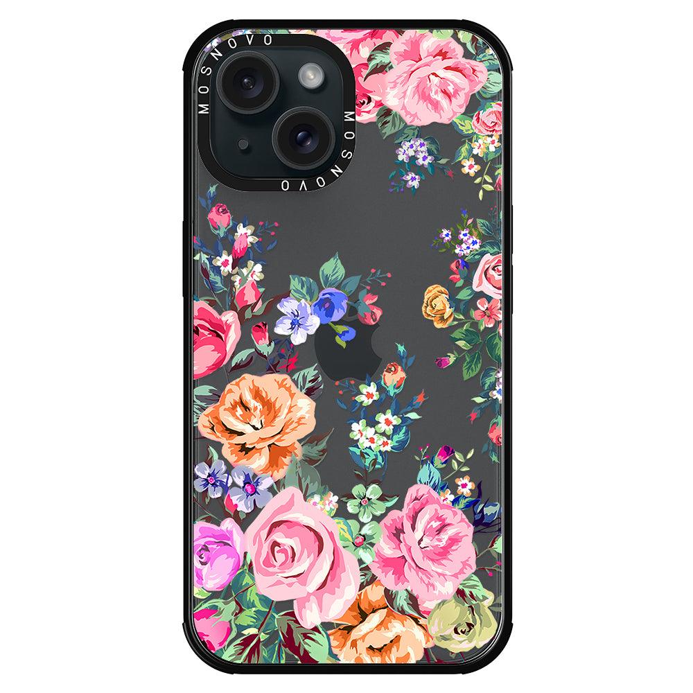 Flower Garden Phone Case - iPhone 15 Case - MOSNOVO