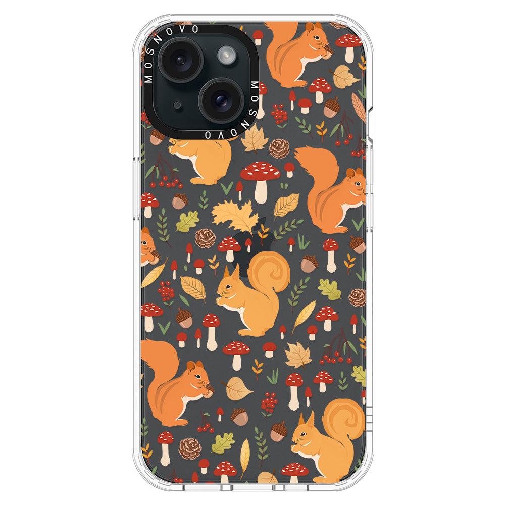 Autumn Squirrel Phone Case - iPhone 15 Plus Case - MOSNOVO