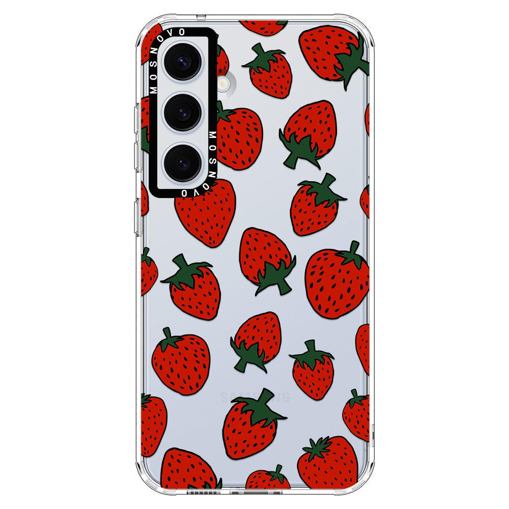 Red Strawberry Phone Case - Samsung Galaxy S24 Case - MOSNOVO