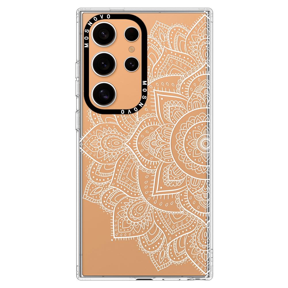 Half Mandala Phone Case - Samsung Galaxy S24 Ultra Case - MOSNOVO