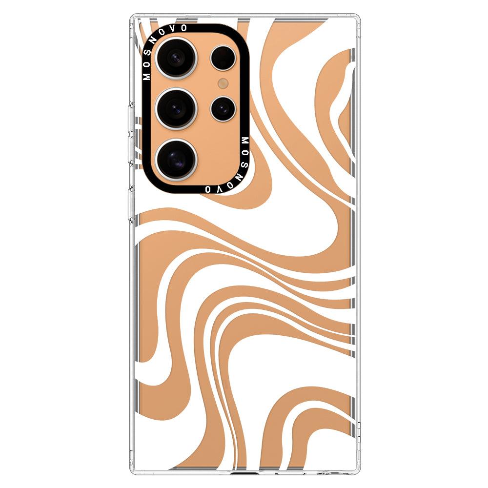 White Swirl Phone Case - Samsung Galaxy S24 Ultra Case - MOSNOVO