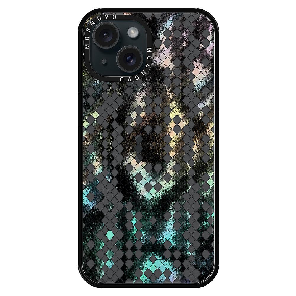 Rainbow Snake Print Phone Case - iPhone 15 Plus Case - MOSNOVO