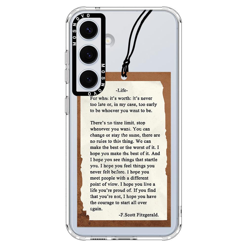 Life Quote Phone Case - Samsung Galaxy S24 Case - MOSNOVO