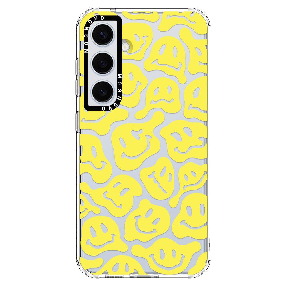 Melted Yellow Smiles Face Phone Case - Samsung Galaxy S24 Plus Case - MOSNOVO