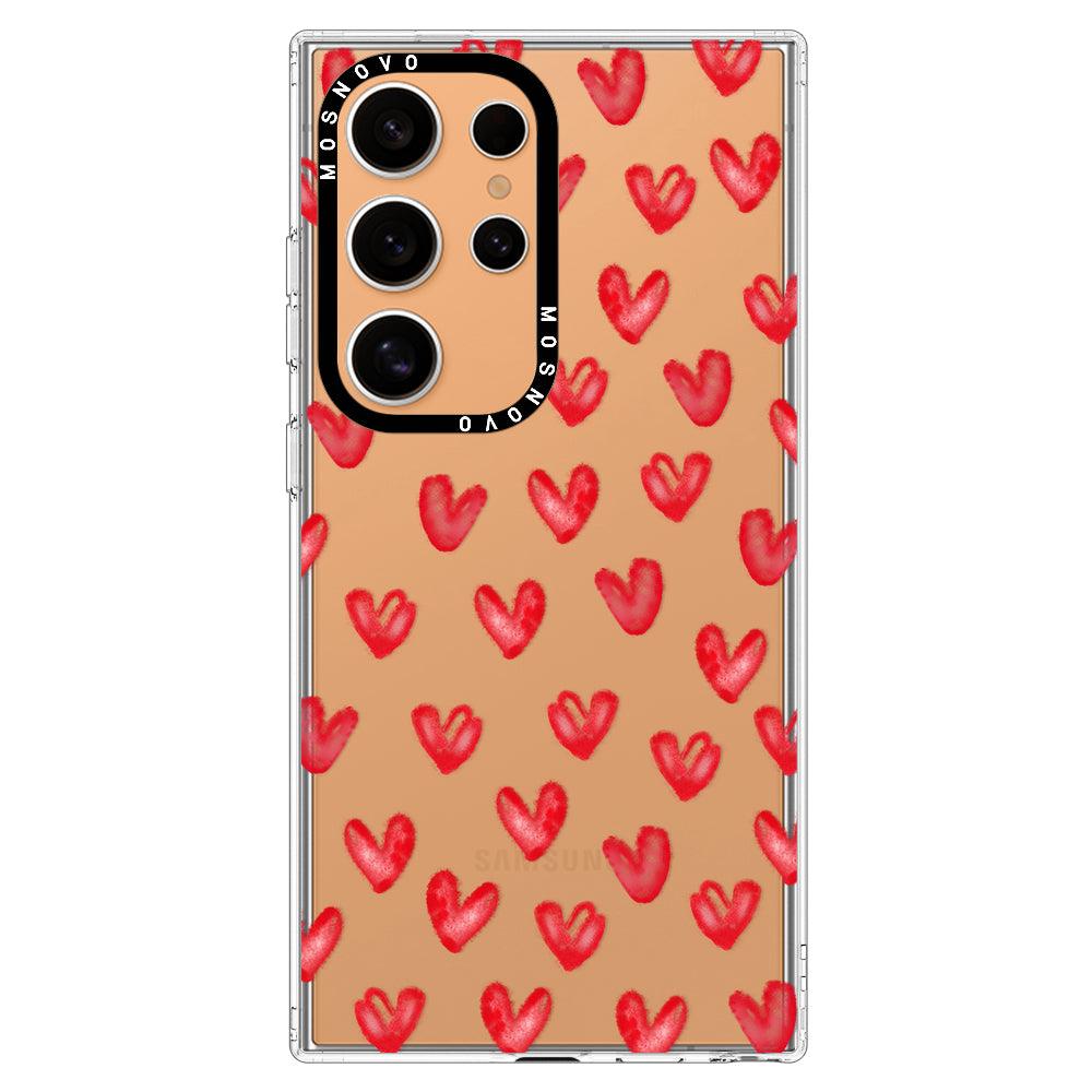 Cute Little Heart Phone Case - Samsung Galaxy S24 Ultra Case - MOSNOVO