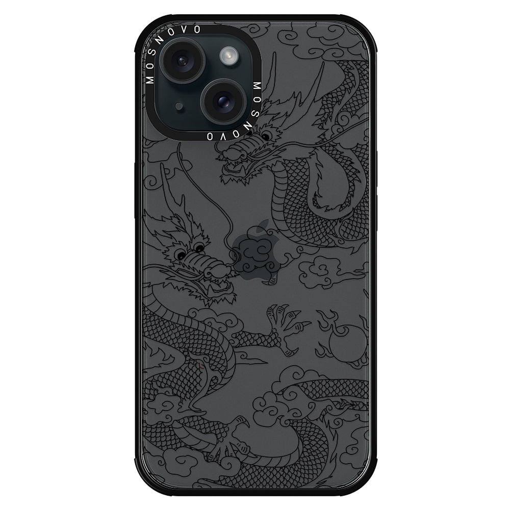 Black Dragon Phone Case - iPhone 15 Case - MOSNOVO