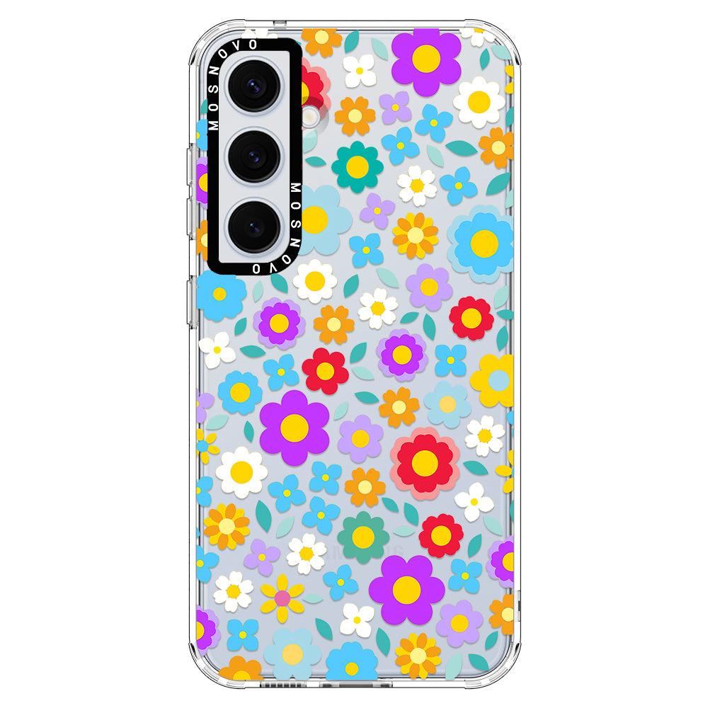 Groovy Floral Phone Case - Samsung Galaxy S24 Plus Case - MOSNOVO