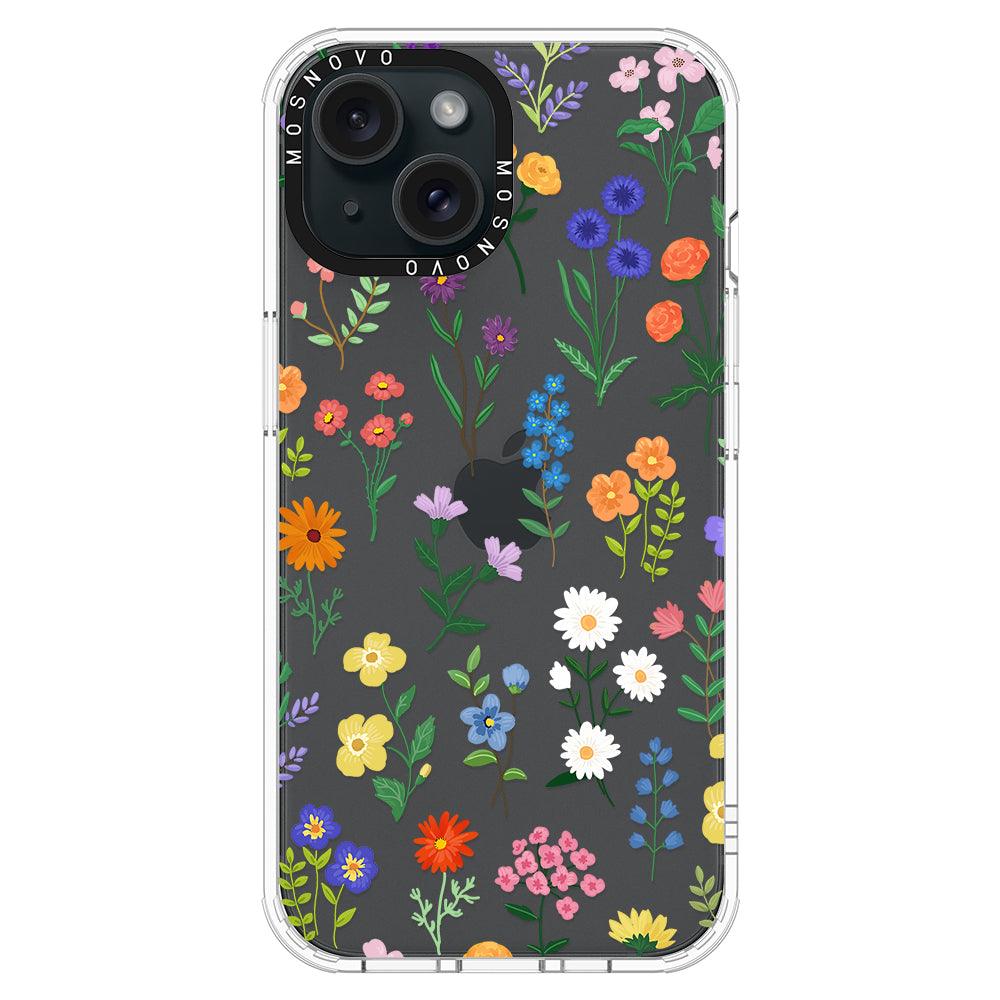 Botanical Floral Phone Case - iPhone 15 Plus Case - MOSNOVO