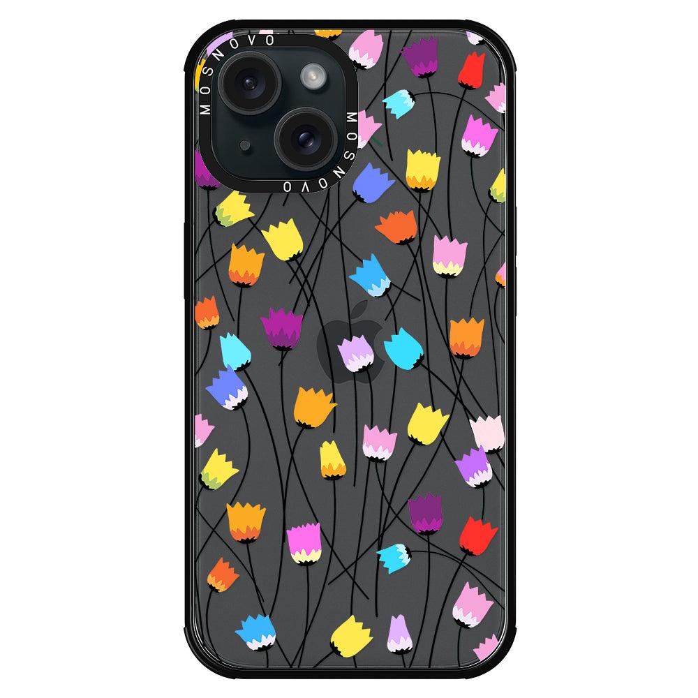 Tulips Bloom Floral Phone Case - iPhone 15 Case - MOSNOVO