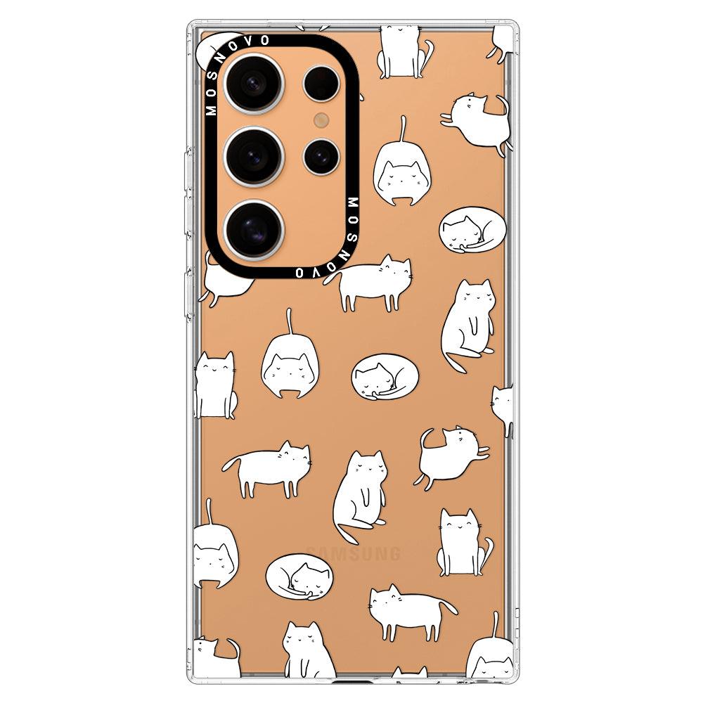 Kawaii Cat Phone Case - Samsung Galaxy S24 Ultra Case - MOSNOVO