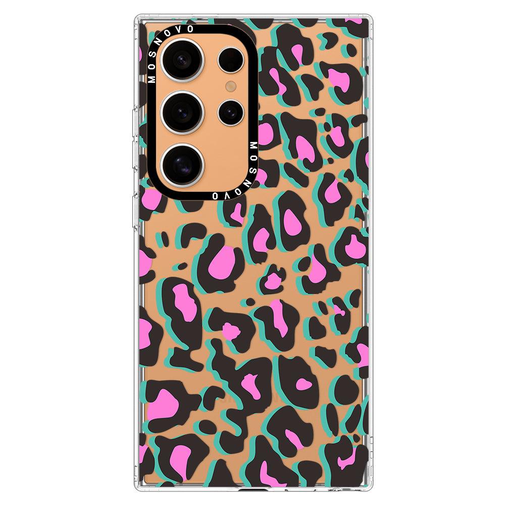 Hot Pink Leopard Print Phone Case - Samsung Galaxy S24 Ultra Case - MOSNOVO