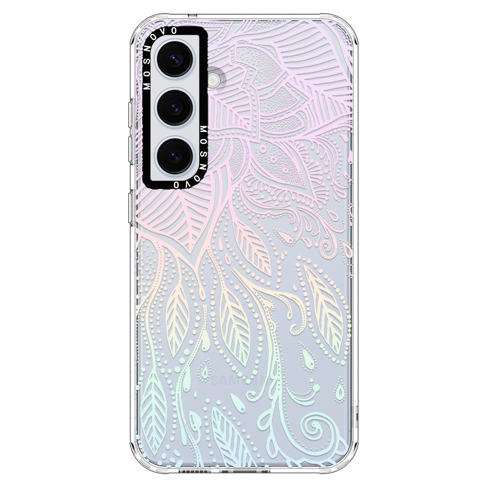 Pastel Rainbow Mandala Phone Case - Samsung Galaxy S24 Case - MOSNOVO