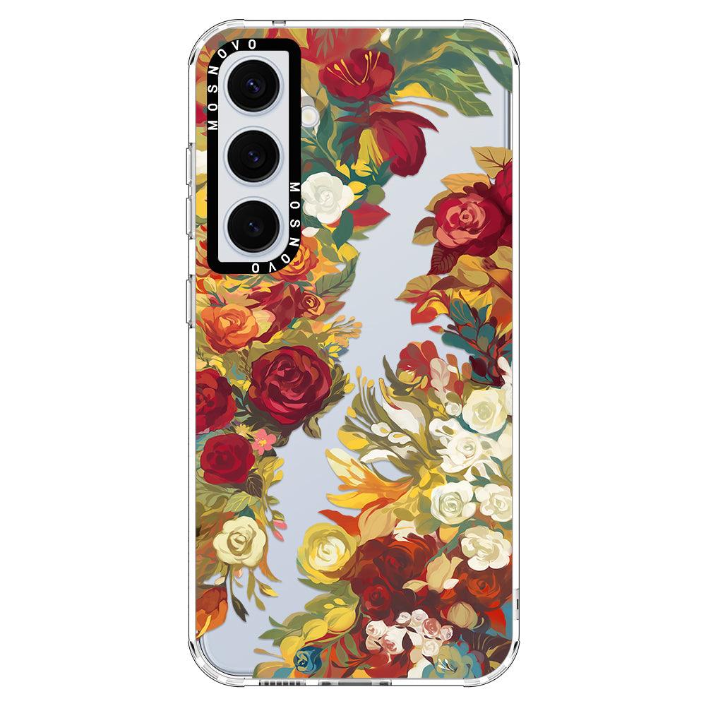 Vintage Flower Garden Phone Case - Samsung Galaxy S24 Case - MOSNOVO