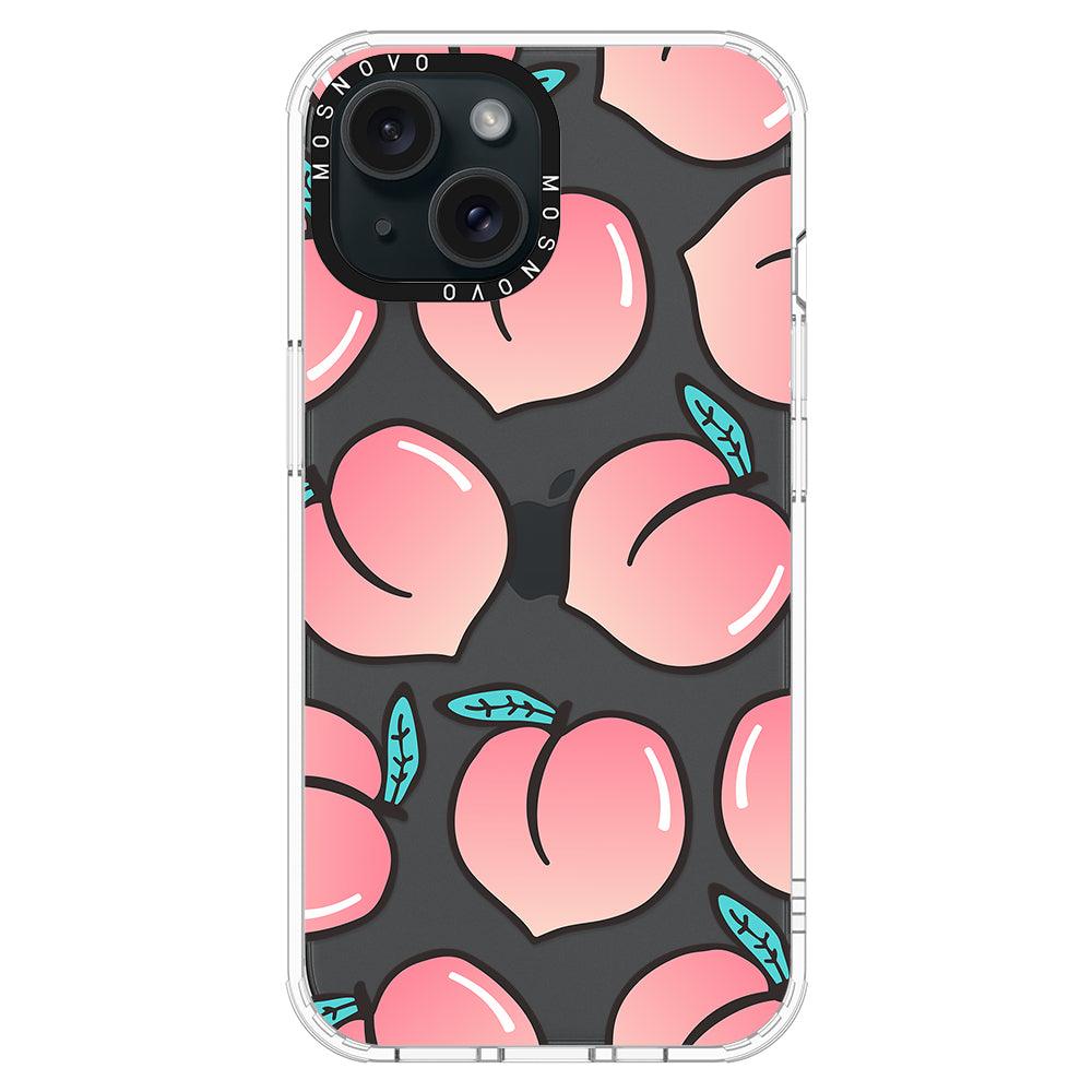 Cute Peach Phone Case - iPhone 15 Plus Case - MOSNOVO