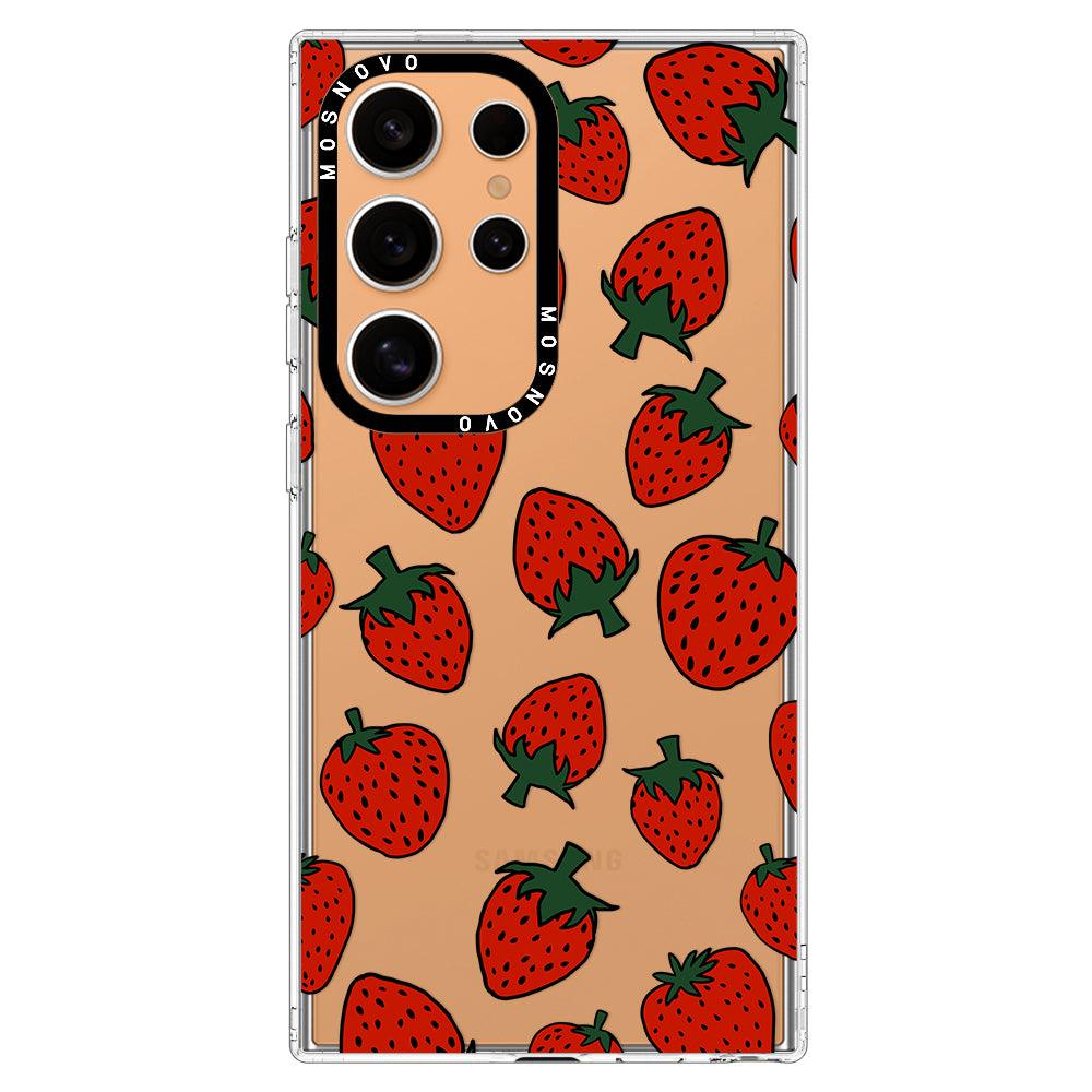 Red Strawberry Phone Case - Samsung Galaxy S24 Ultra Case - MOSNOVO