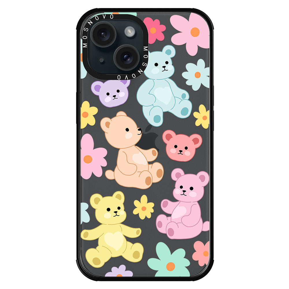 Cute Teddy Bear Phone Case - iPhone 15 Plus Case - MOSNOVO