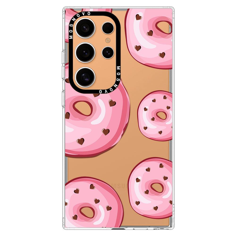 Pink Donuts Phone Case - Samsung Galaxy S24 Ultra Case - MOSNOVO