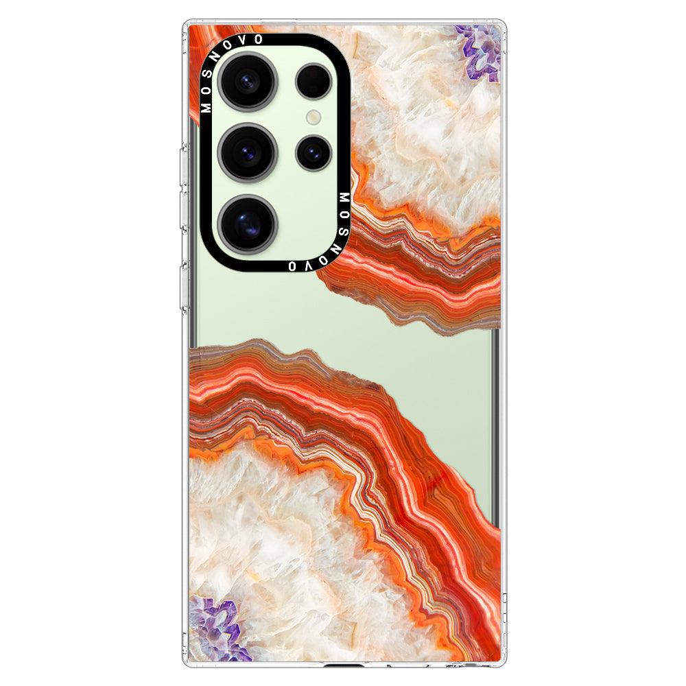 Red Agate Phone Case - Samsung Galaxy S24 Ultra Case - MOSNOVO