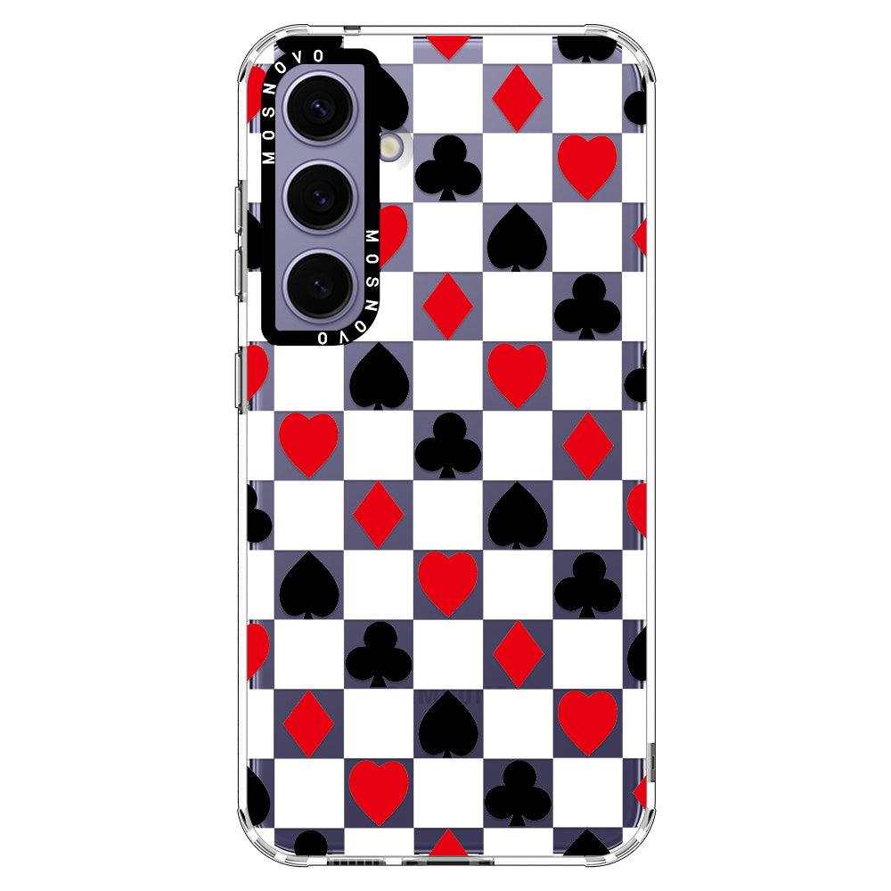 Checker Poker Phone Case - Samsung Galaxy S24 Plus Case - MOSNOVO