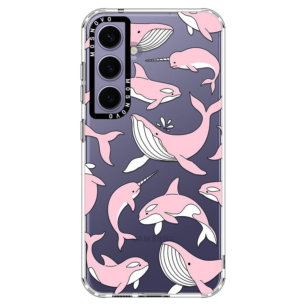 Pink Whales Phone Case - Samsung Galaxy S24 Case