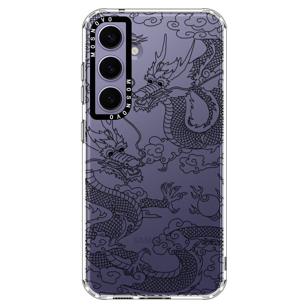 Black Dragon Phone Case - Samsung Galaxy S24 Case - MOSNOVO