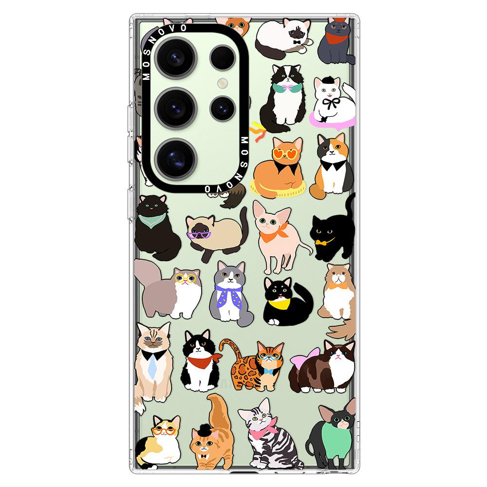 Cute Cats Phone Case - Samsung Galaxy S24 Ultra Case - MOSNOVO