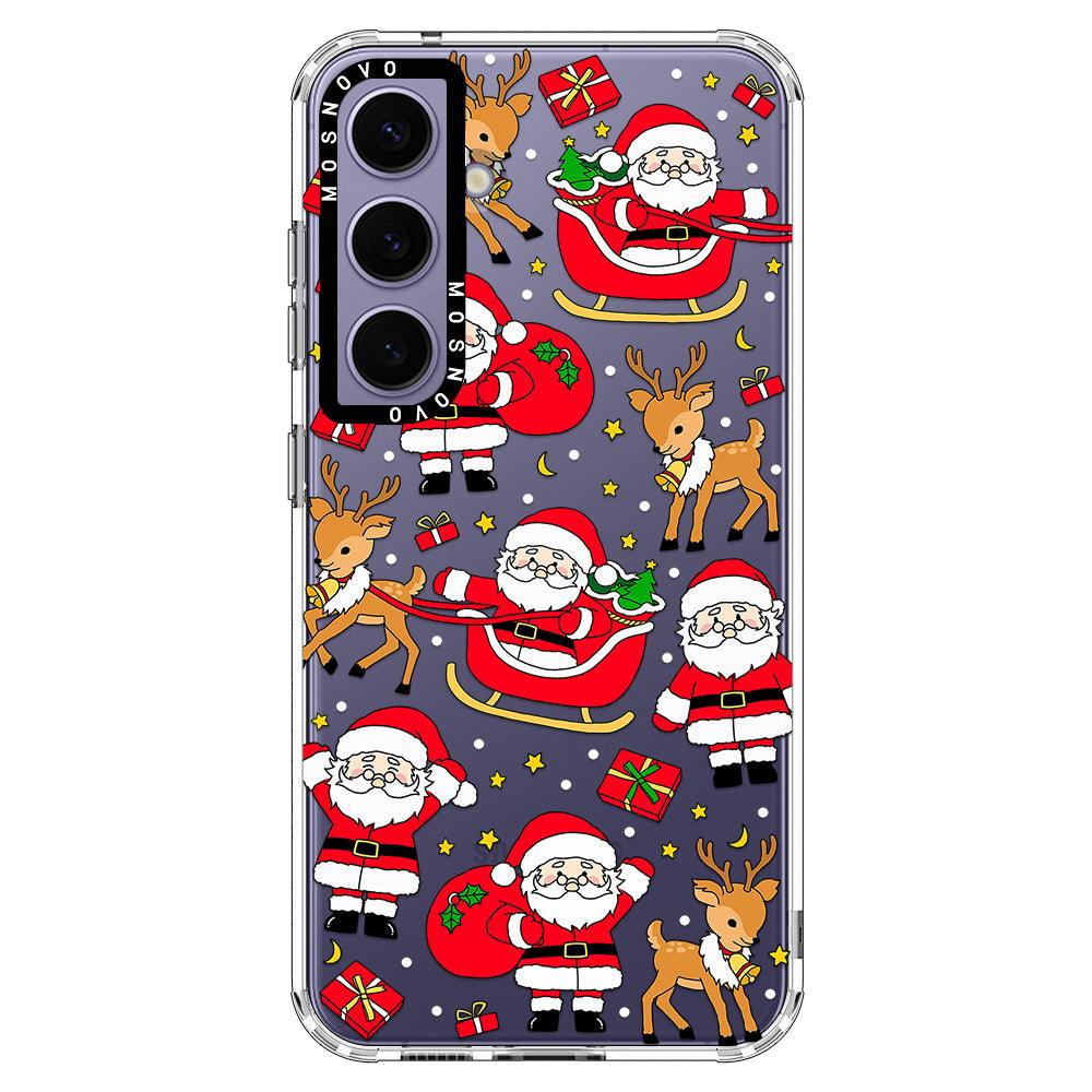 Cute Santa Claus Deer Phone Case - Samsung Galaxy S24 Plus Case - MOSNOVO