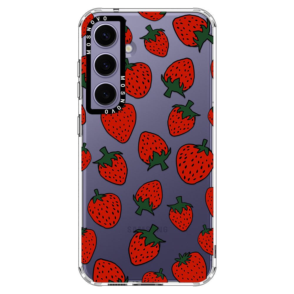 Red Strawberry Phone Case - Samsung Galaxy S24 Case - MOSNOVO