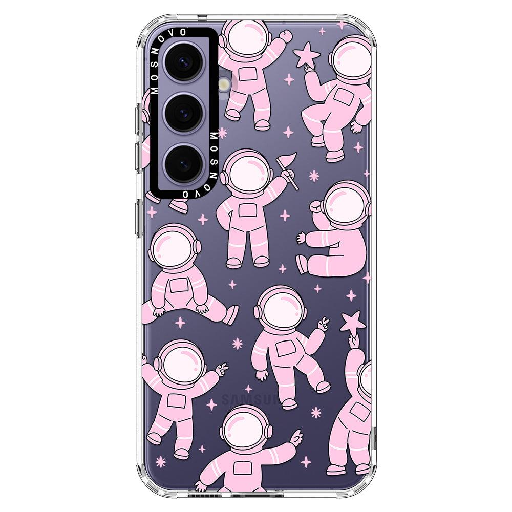 Pink Astronaut Phone Case - Samsung Galaxy S24 Plus Case